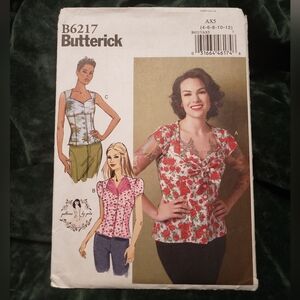 Butterick B6217 Vintage Top Pattern UNCUT